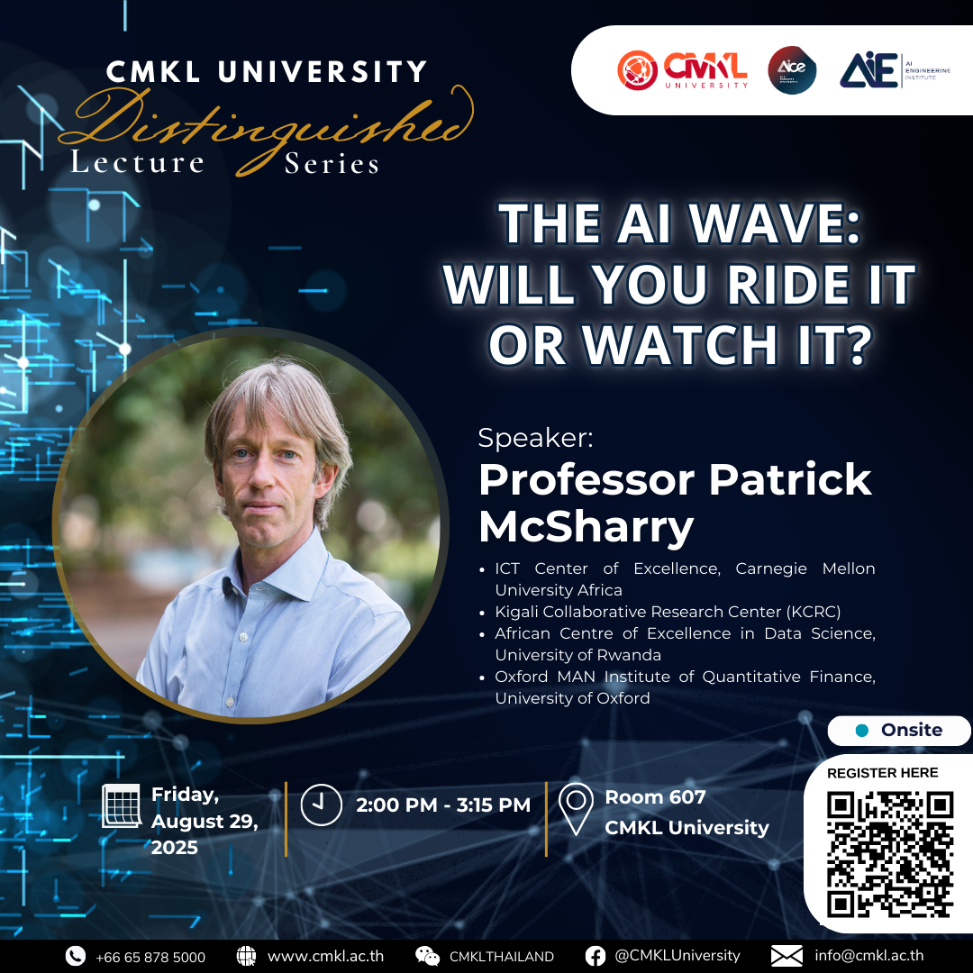 CMKL Distinguished Lecture Series 2026 Professor Patrick McSharry