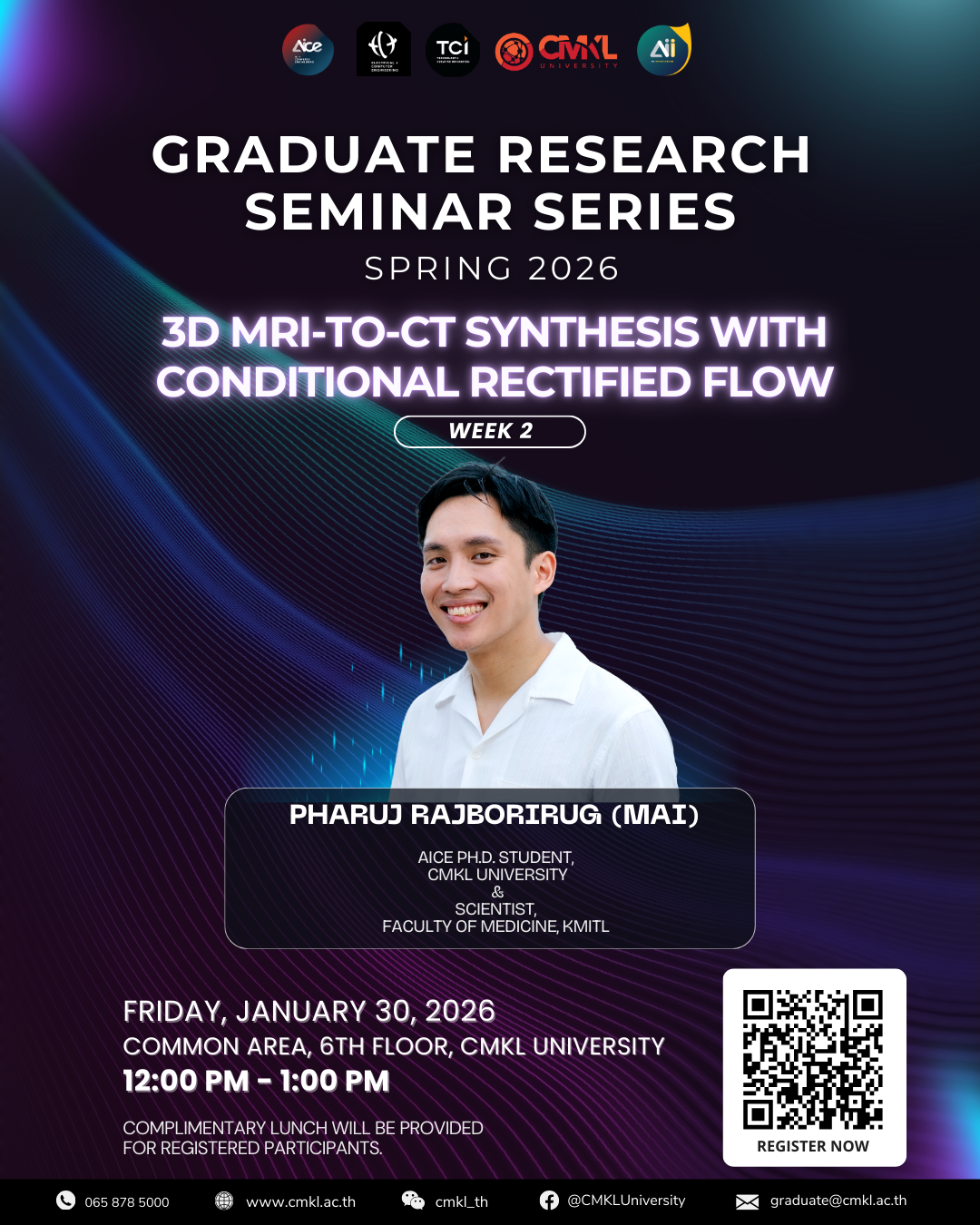 Spring 2026 Seminar Series: Unveiling "3D MRI-TO-CT Synthesis with Conditional Rectified Flow"